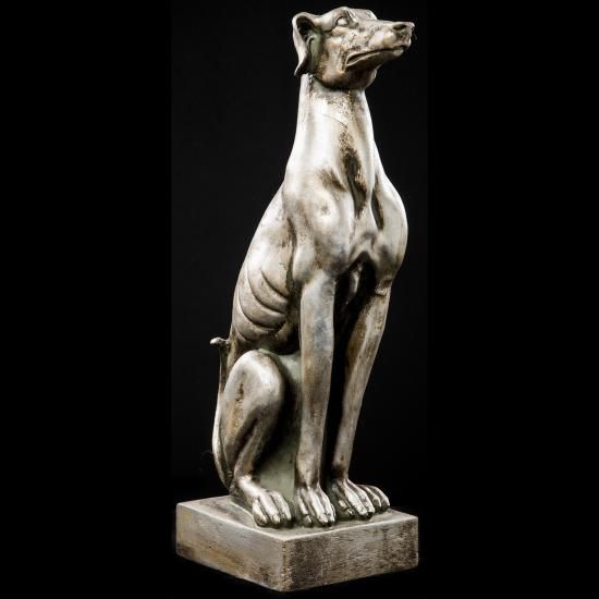 ESCULTURA GALGO SENTADO P