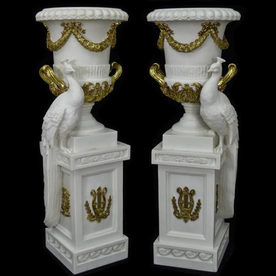 VASO PAVAO PAR (2 PECAS)