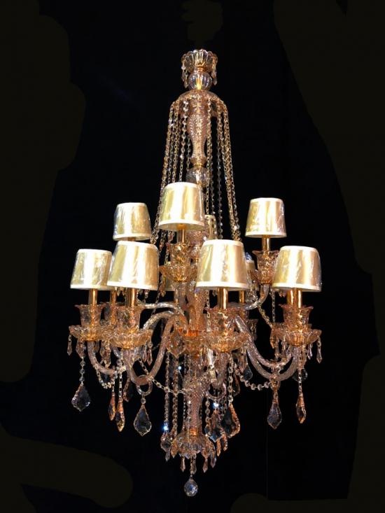 Lustre Cristal AMBAR K9 12 lmpadas